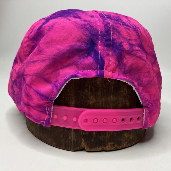 Vtg Miller Genuine Draft Light Beer Hat Cap Purple Pink  Tie Dye Snapback Rope - Picture 5 of 10